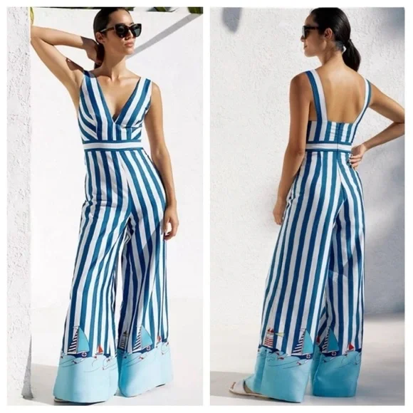 New! My Beachy Side x emily in Paris sailing jumpsuit nwot 33066 - Picture 2 of 16